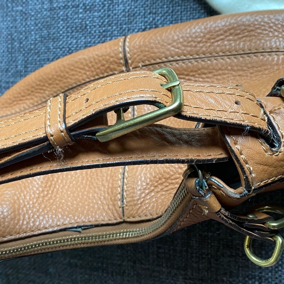 Cole Haan Rusty Brown Orange Leather Hobo Shoulder Bag with Dust Bag - Picture 11 of 16